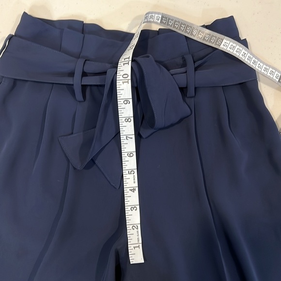 Biden Melina Paperbag Trouser Pants Navy Size 6P EUC - Picture 10 of 15